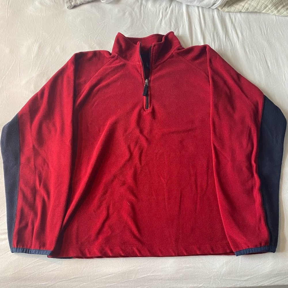 Red Quarter Zip Sweater